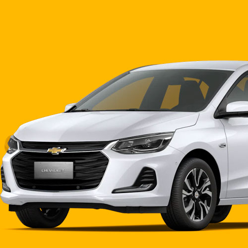 Imagem ilustra um chevrolet onix plus branco