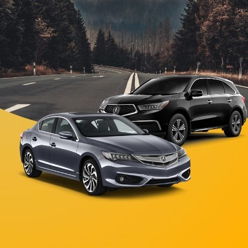 Imagem ilustra dois carros pretos e uma base amarela no fundo.