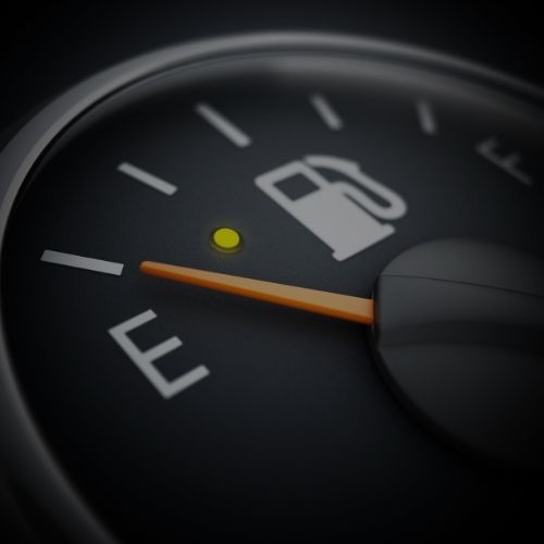a imagem ilustra um marcador de nível de gasolina